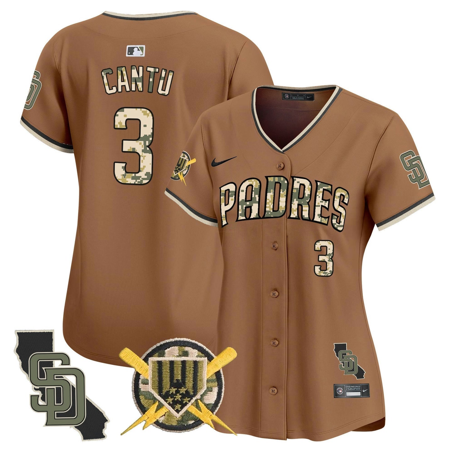 Camisa MLB San Diego Padres Women’s Armed Forces Day Vapor Premier Limited Jersey