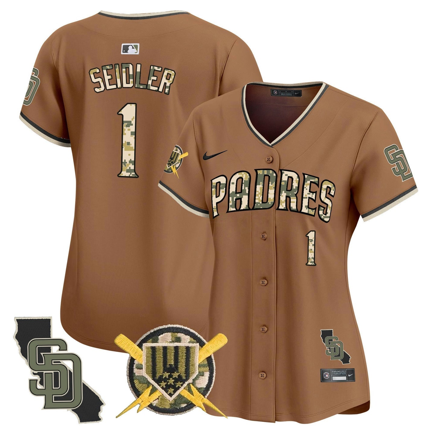 Camisa MLB San Diego Padres Women’s Armed Forces Day Vapor Premier Limited Jersey