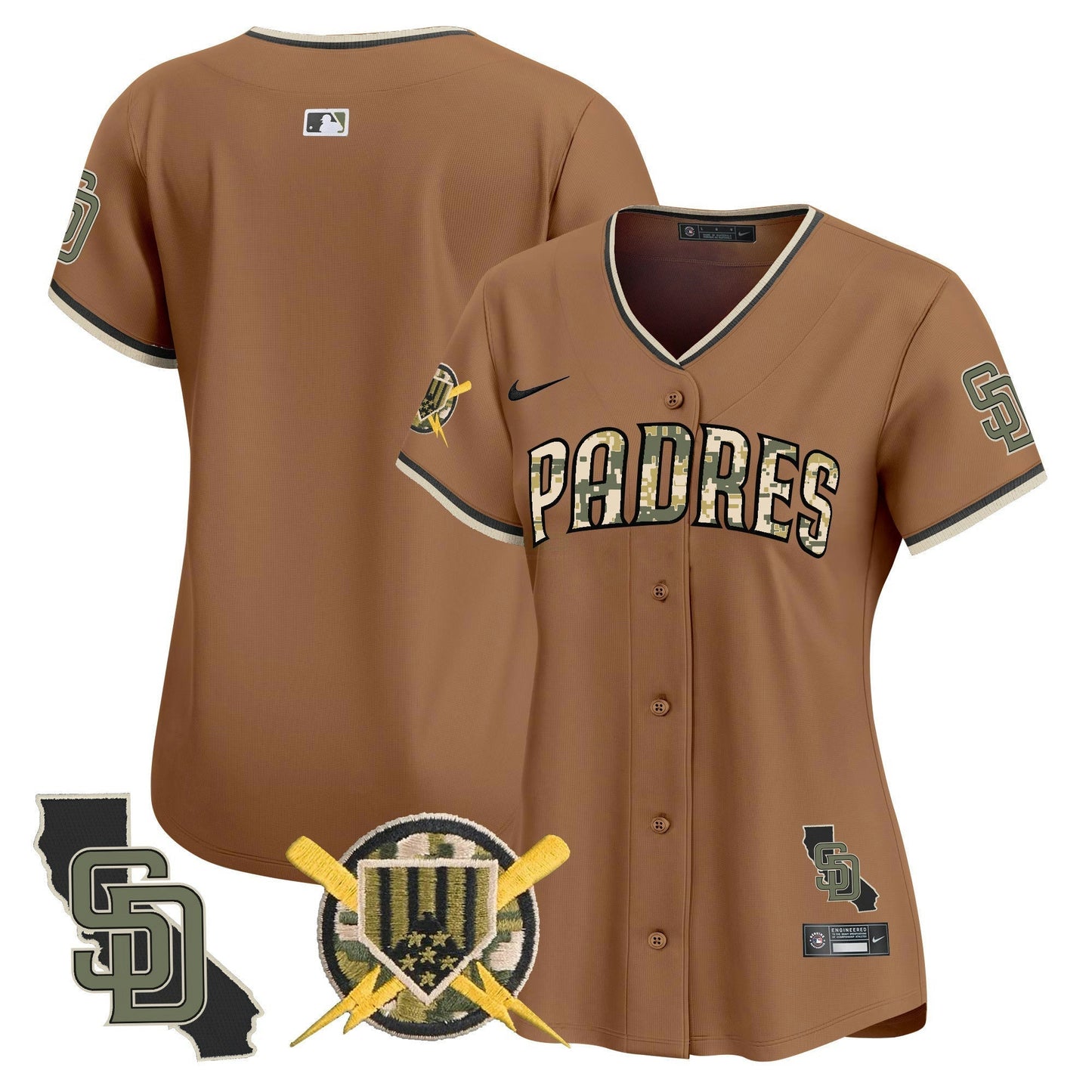Camisa MLB San Diego Padres Women’s Armed Forces Day Vapor Premier Limited Jersey