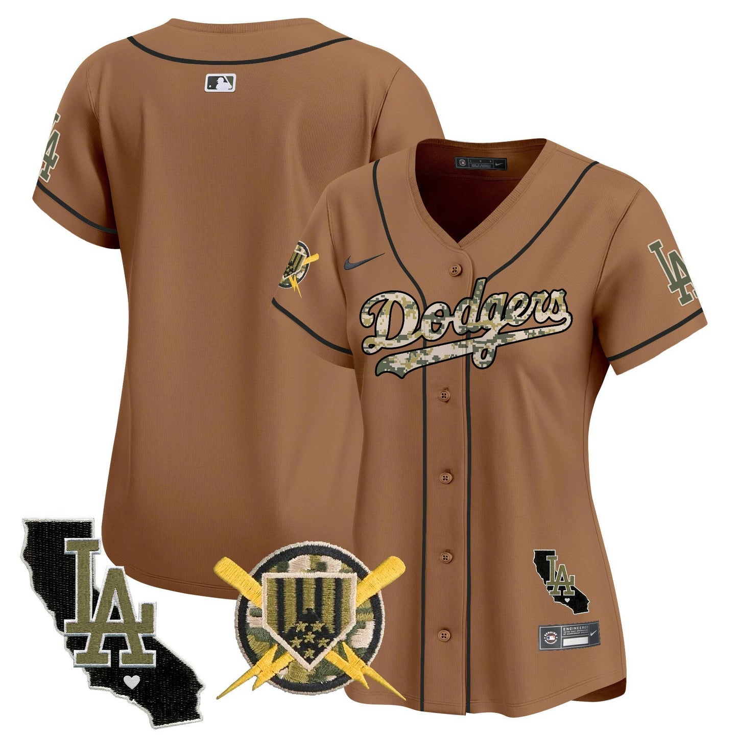 Camisa MLB Los Angeles Dodgers Women’s Armed Forces Day Vapor Premier Limited Jersey
