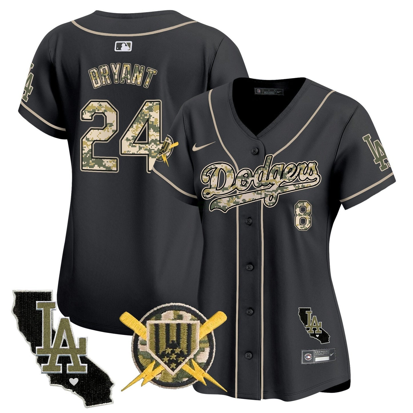 Camisa MLB Los Angeles Dodgers Women’s Armed Forces Day Vapor Premier Limited Jersey