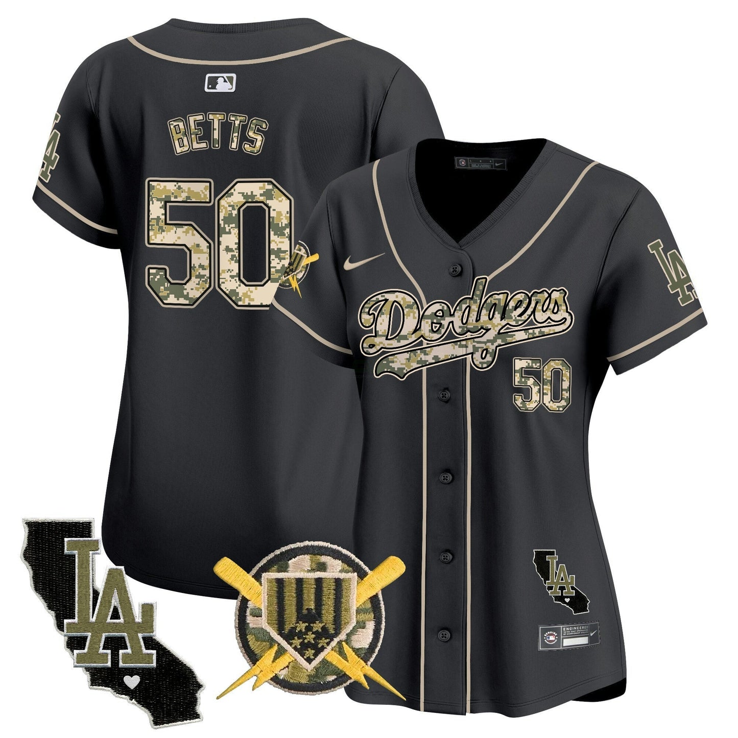 Camisa MLB Los Angeles Dodgers Women’s Armed Forces Day Vapor Premier Limited Jersey