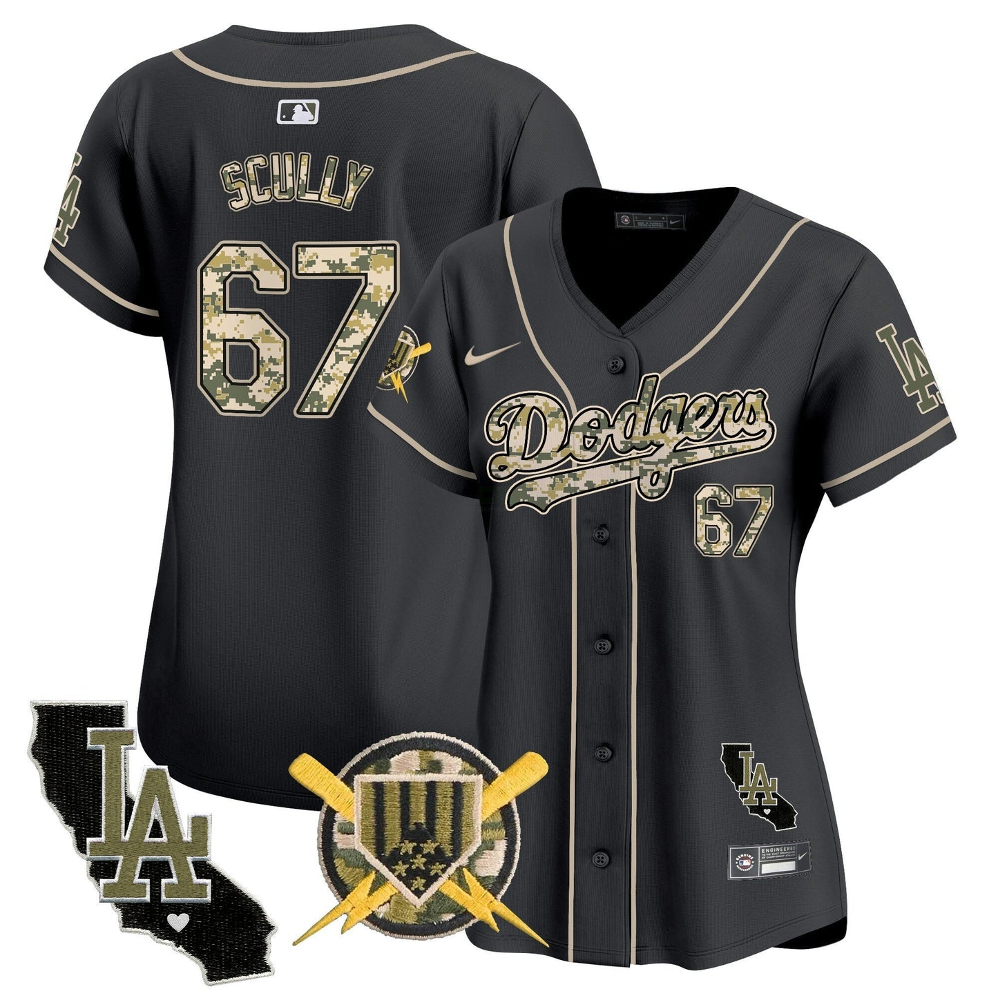 Camisa MLB Los Angeles Dodgers Women’s Armed Forces Day Vapor Premier Limited Jersey