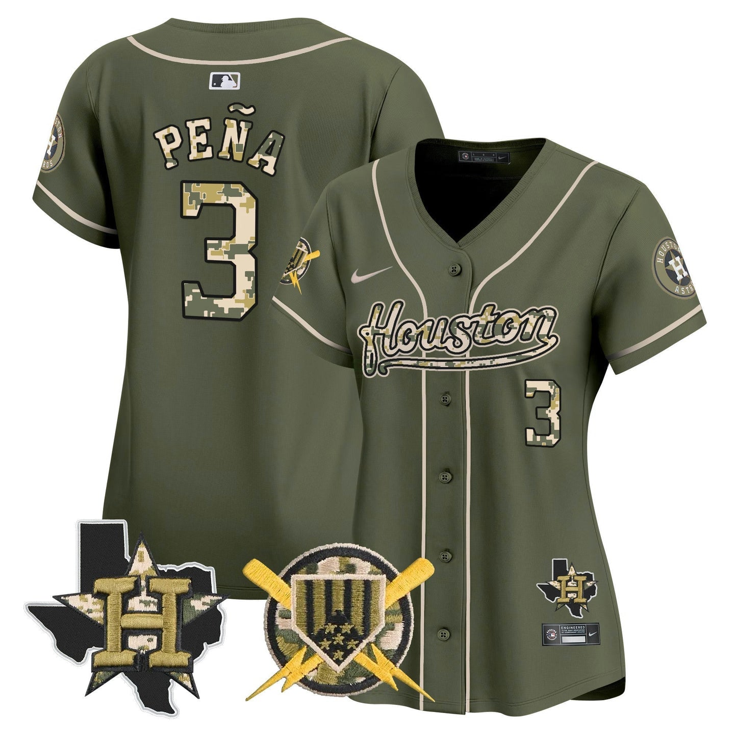 Camisa MLB Houston Astros Women’s Armed Forces Day Vapor Premier Limited Jersey