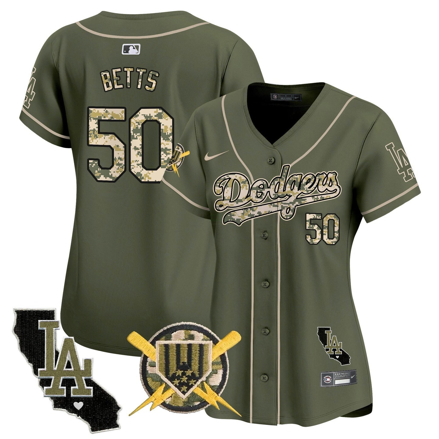 Camisa MLB Los Angeles Dodgers Women’s Armed Forces Day Vapor Premier Limited Jersey