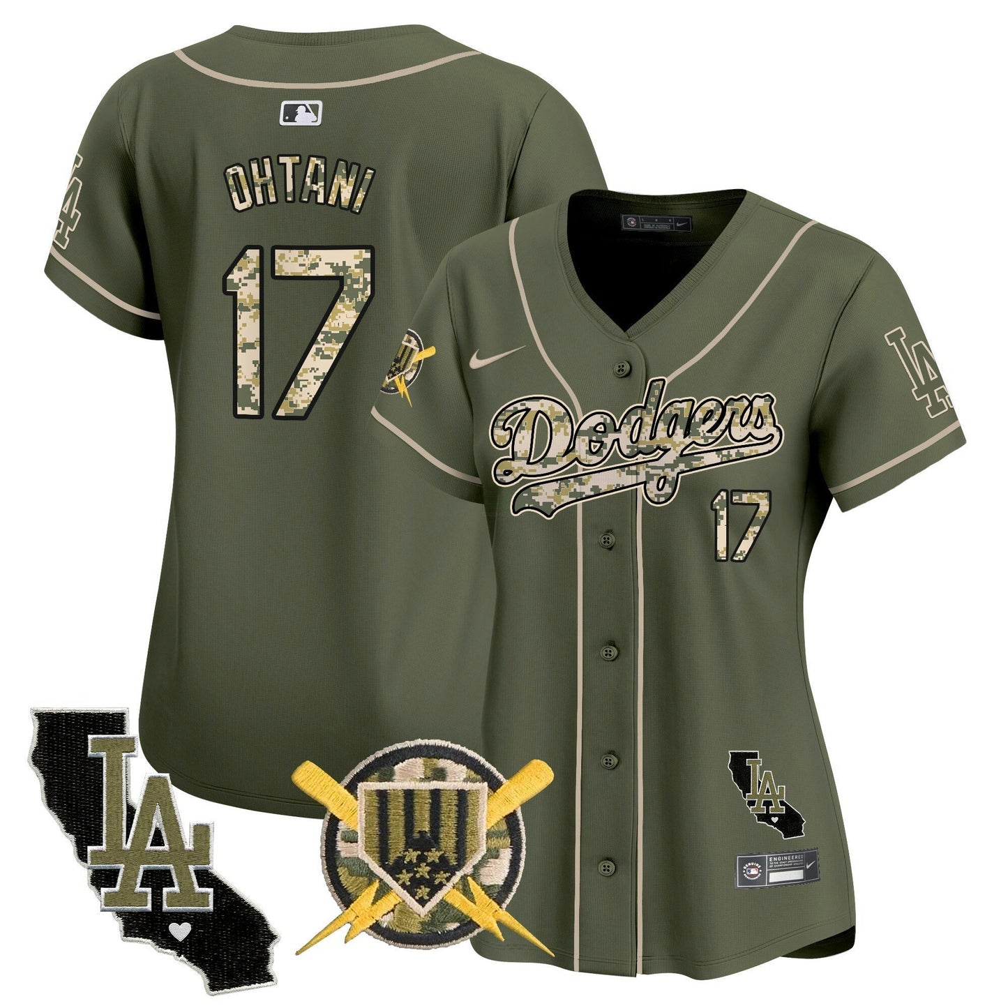 Camisa MLB Los Angeles Dodgers Women’s Armed Forces Day Vapor Premier Limited Jersey