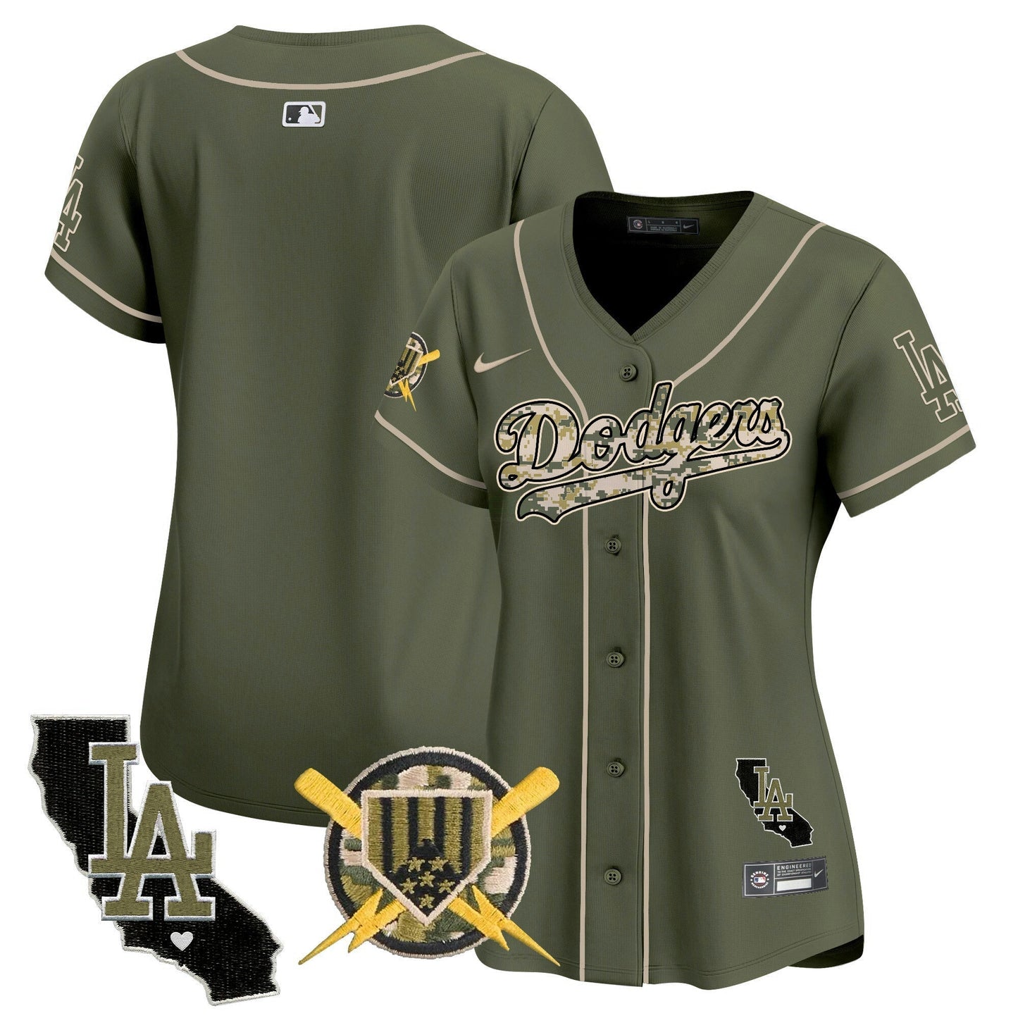 Camisa MLB Los Angeles Dodgers Women’s Armed Forces Day Vapor Premier Limited Jersey