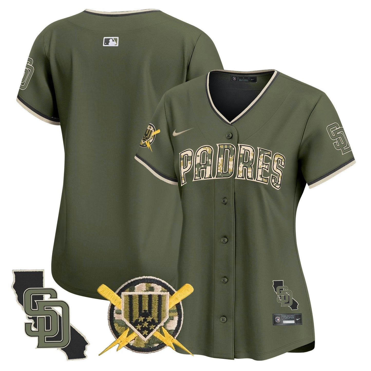 Camisa MLB San Diego Padres Women’s Armed Forces Day Vapor Premier Limited Jersey