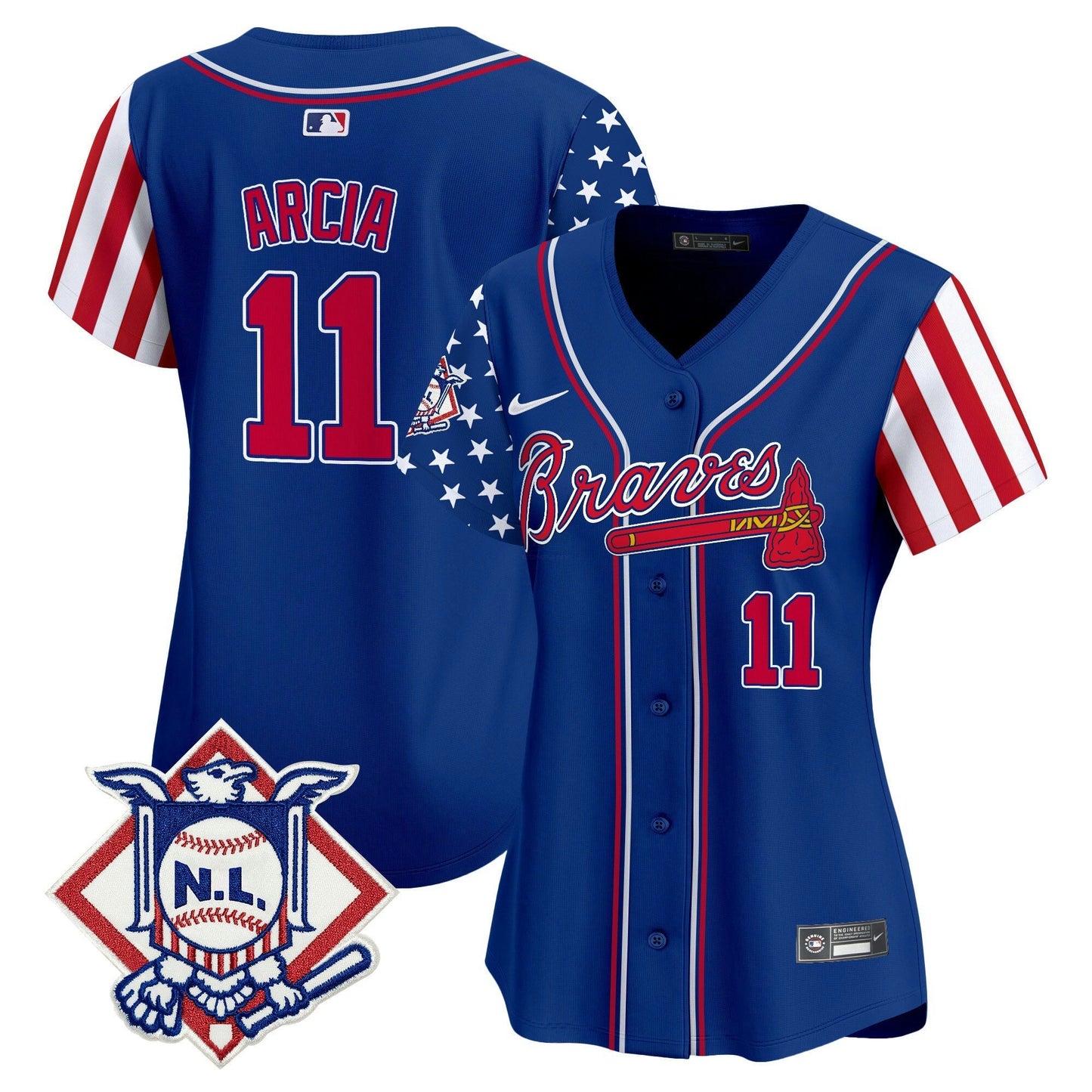 Camisa MLB Women’s Atlanta 2024 Fourth of July Vapor Premier Limited Jersey V2