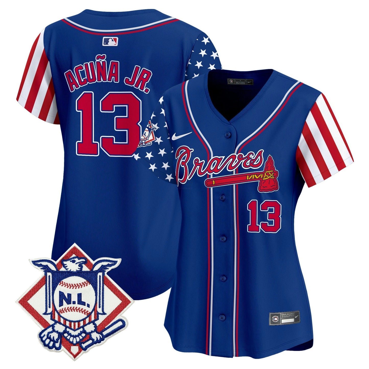 Camisa MLB Women’s Atlanta 2024 Fourth of July Vapor Premier Limited Jersey V2