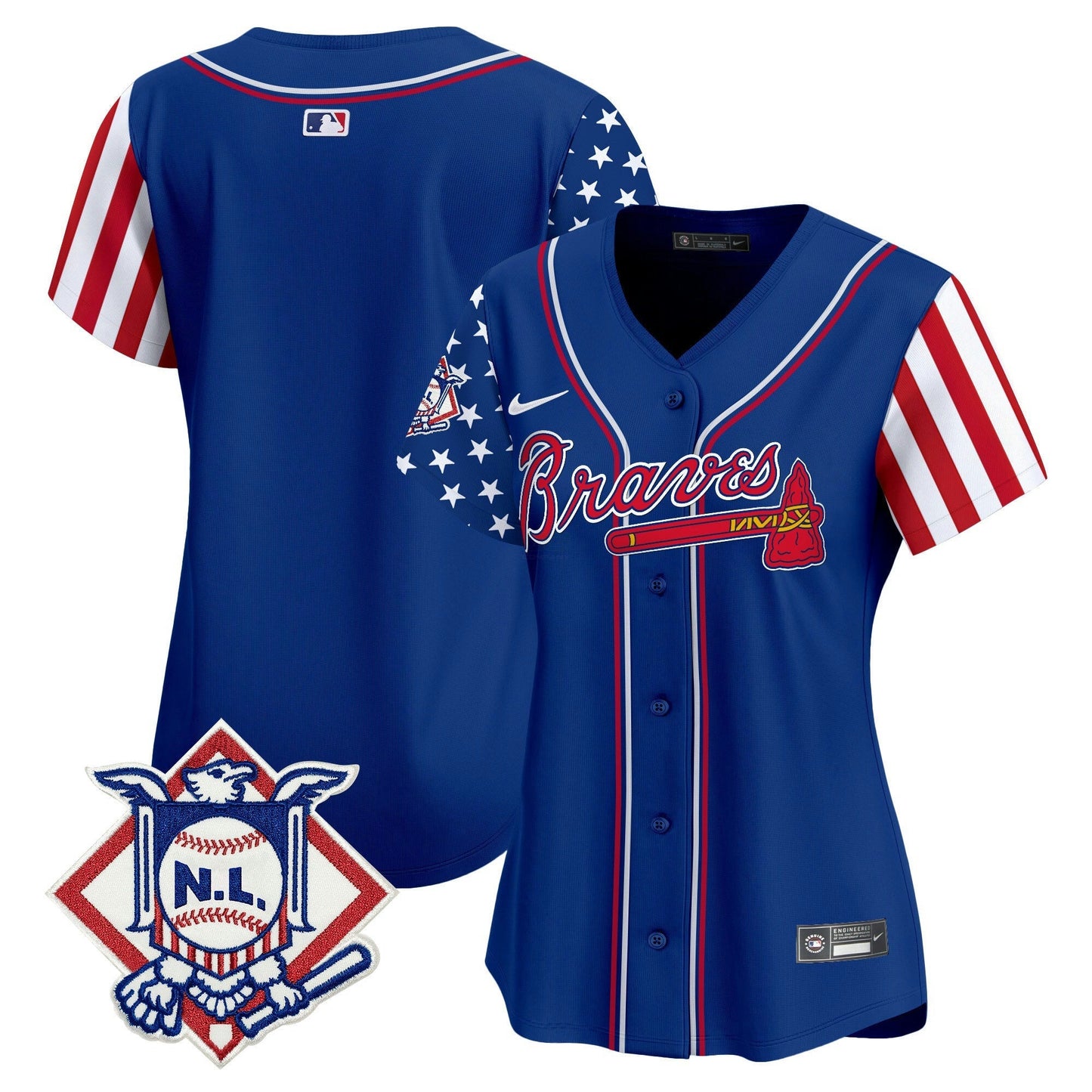 Camisa MLB Women’s Atlanta 2024 Fourth of July Vapor Premier Limited Jersey V2