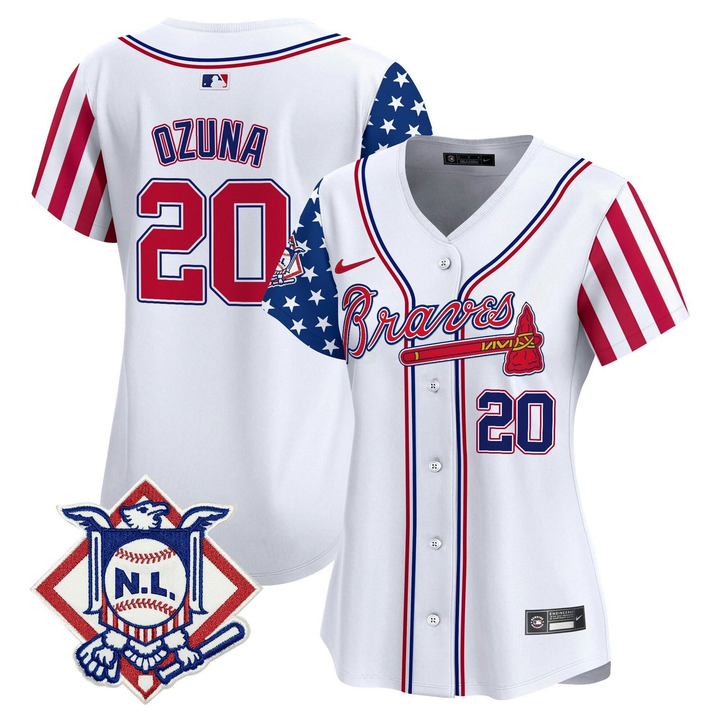 Camisa MLB Women’s Atlanta 2024 Fourth of July Vapor Premier Limited Jersey V2