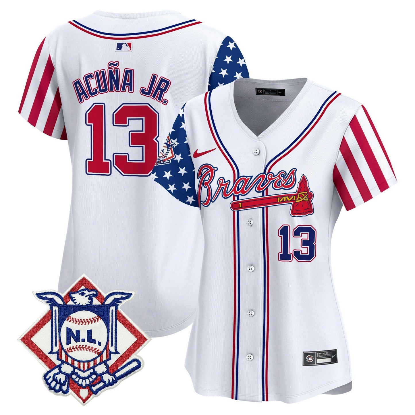 Camisa MLB Women’s Atlanta 2024 Fourth of July Vapor Premier Limited Jersey V2