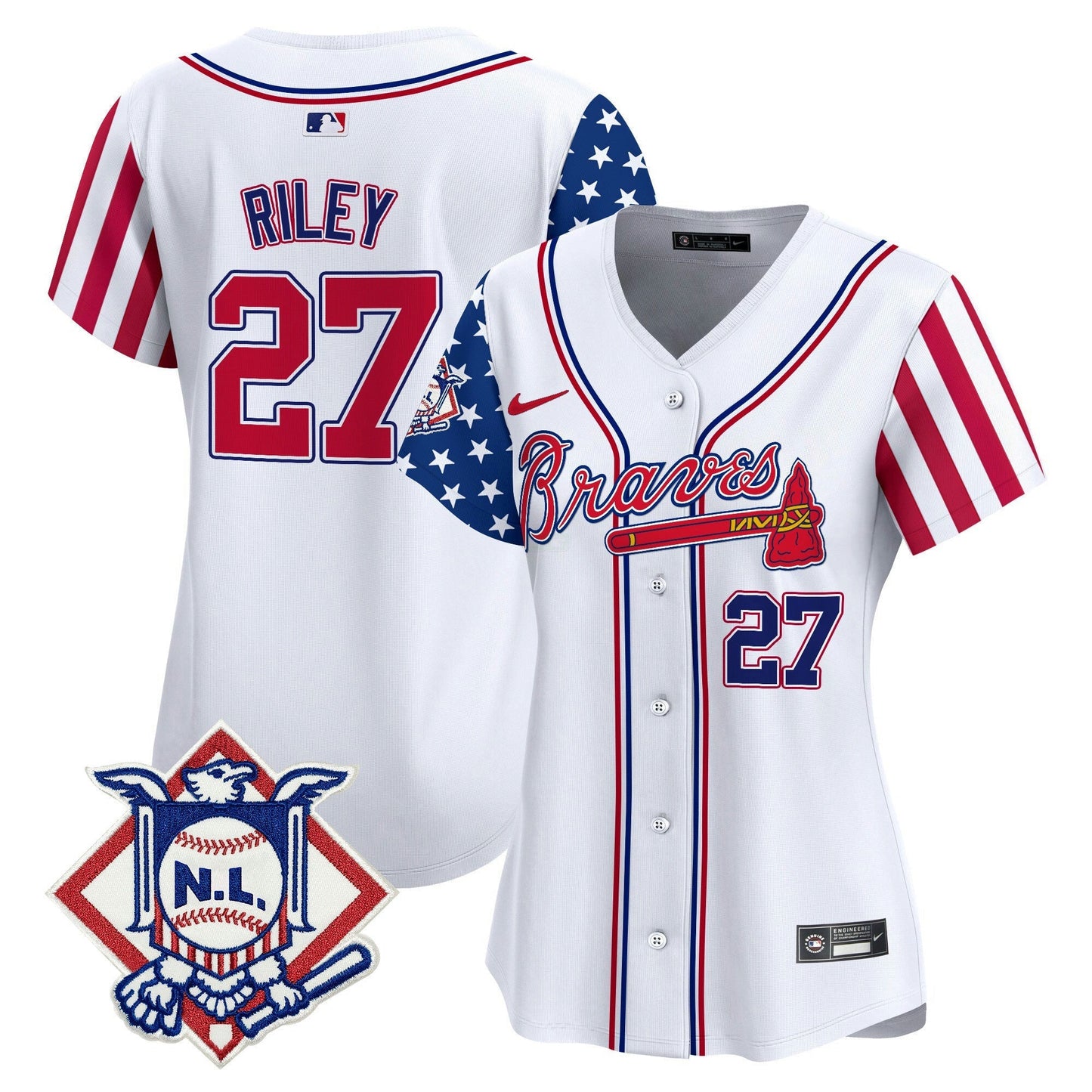 Camisa MLB Women’s Atlanta 2024 Fourth of July Vapor Premier Limited Jersey V2