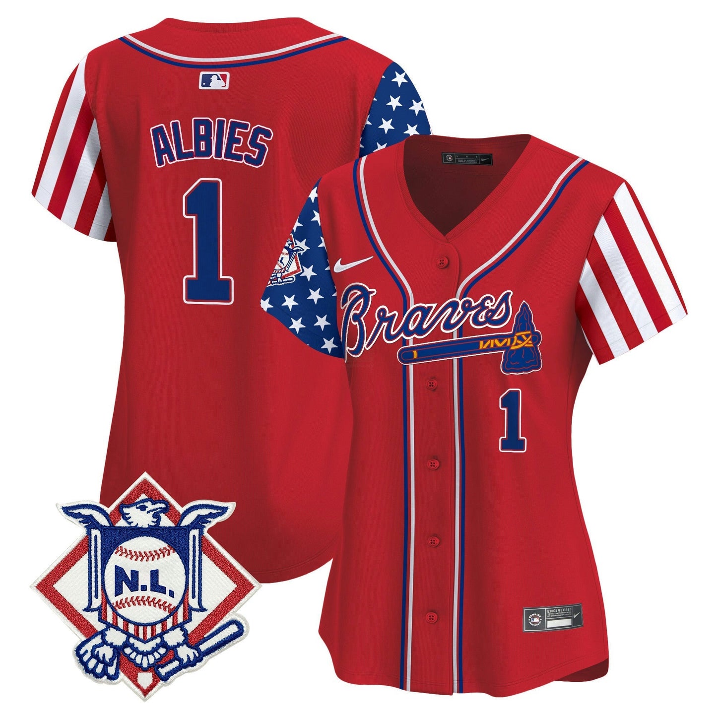 Camisa MLB Women’s Atlanta 2024 Fourth of July Vapor Premier Limited Jersey V2