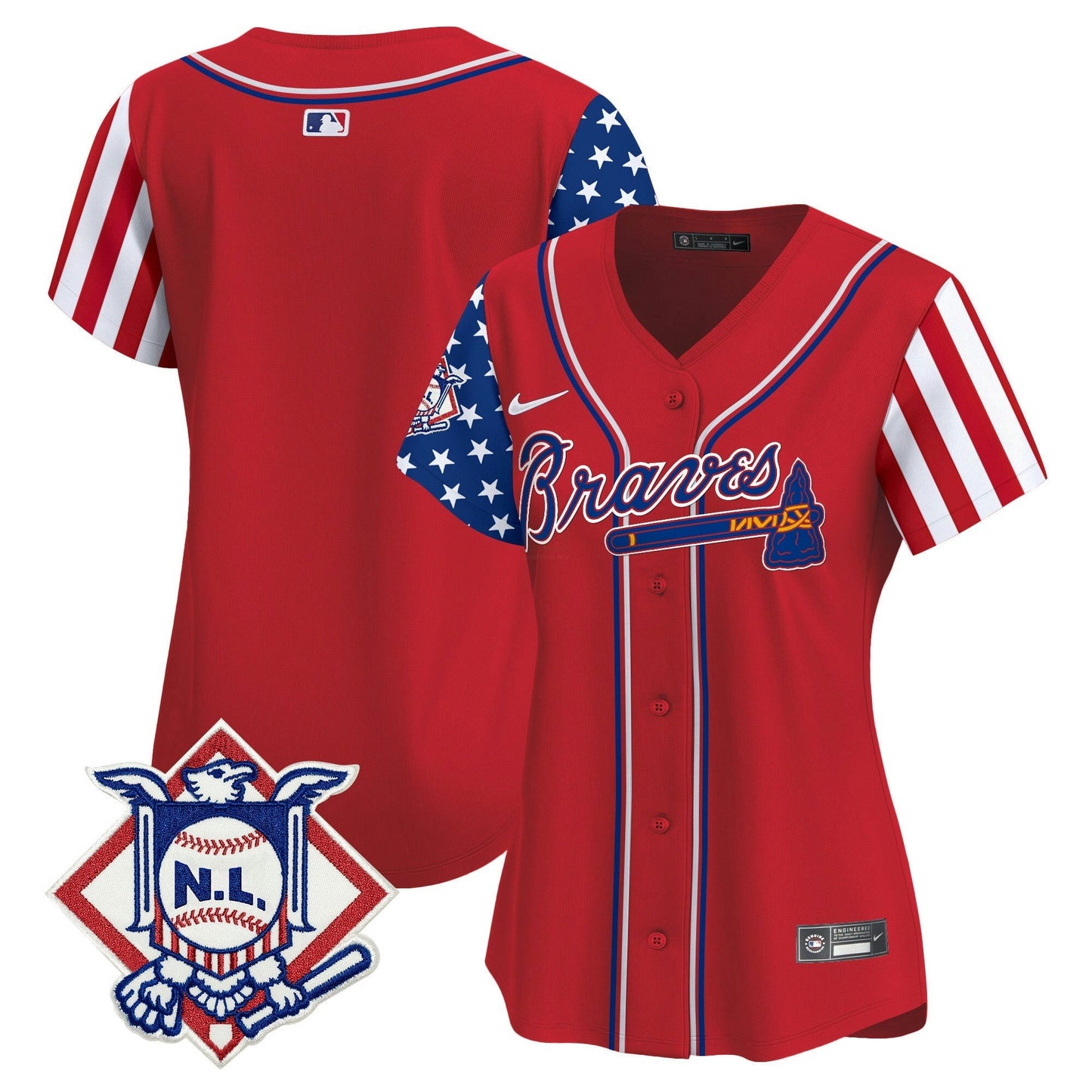 Camisa MLB Women’s Atlanta 2024 Fourth of July Vapor Premier Limited Jersey V2