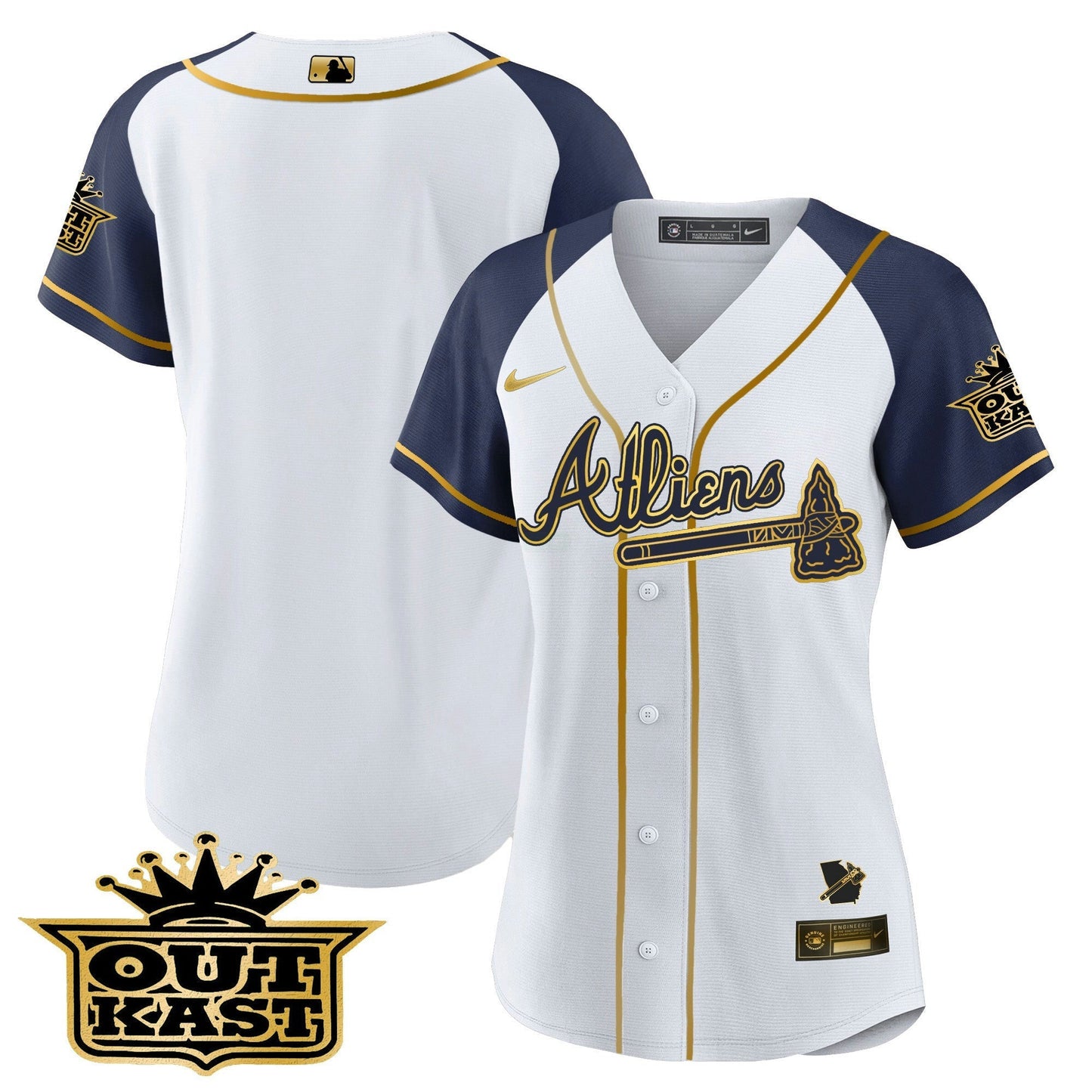 Camisa MLB Women’s Atlanta Atliens Gold Alternativa Jersey