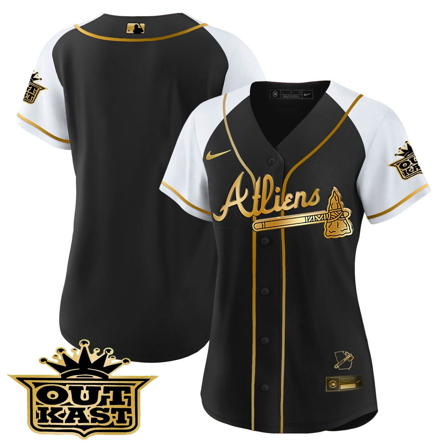 Camisa MLB Women’s Atlanta Atliens Gold Alternativa Jersey