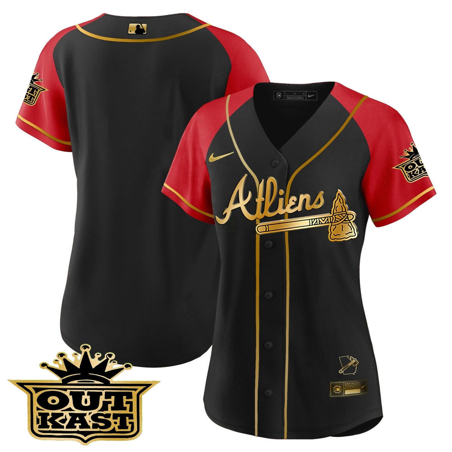 Camisa MLB Women’s Atlanta Atliens Gold Alternativa Jersey