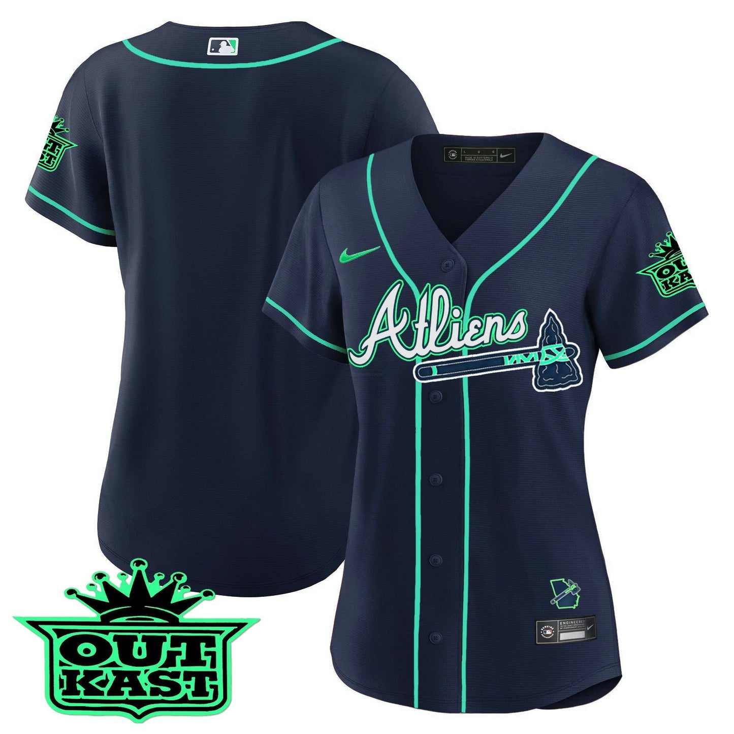 Camisa MLB Women’s Atlanta Atliens Jersey – Galaxy Version – Stitched