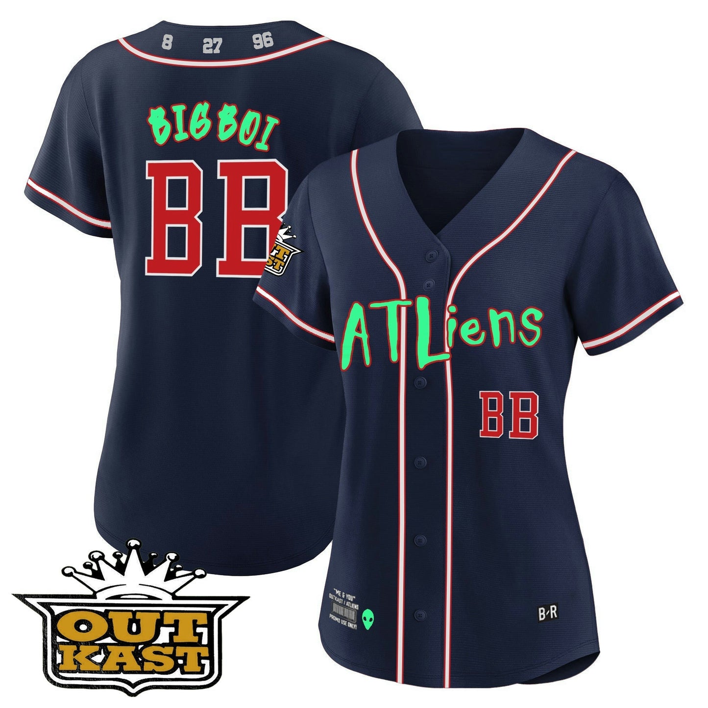 Camisa MLB Women’s Atlanta Atliens Jersey – Galaxy Version – Stitched