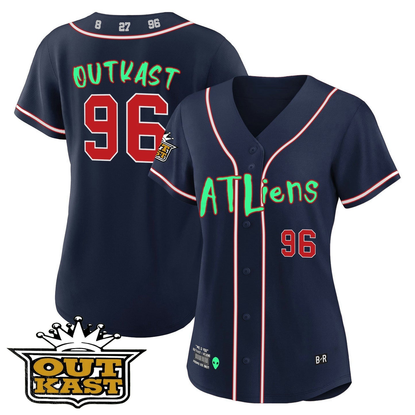 Camisa MLB Women’s Atlanta Atliens Jersey – Galaxy Version – Stitched