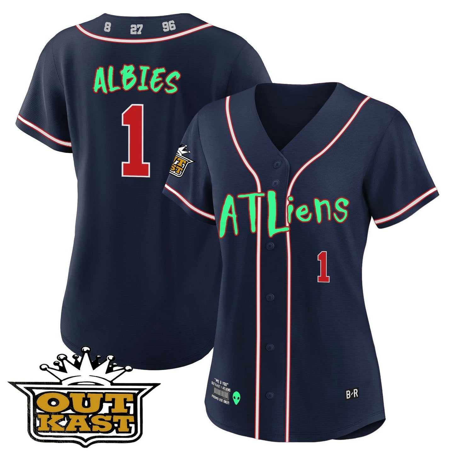 Camisa MLB Women’s Atlanta Atliens Jersey – Galaxy Version – Stitched