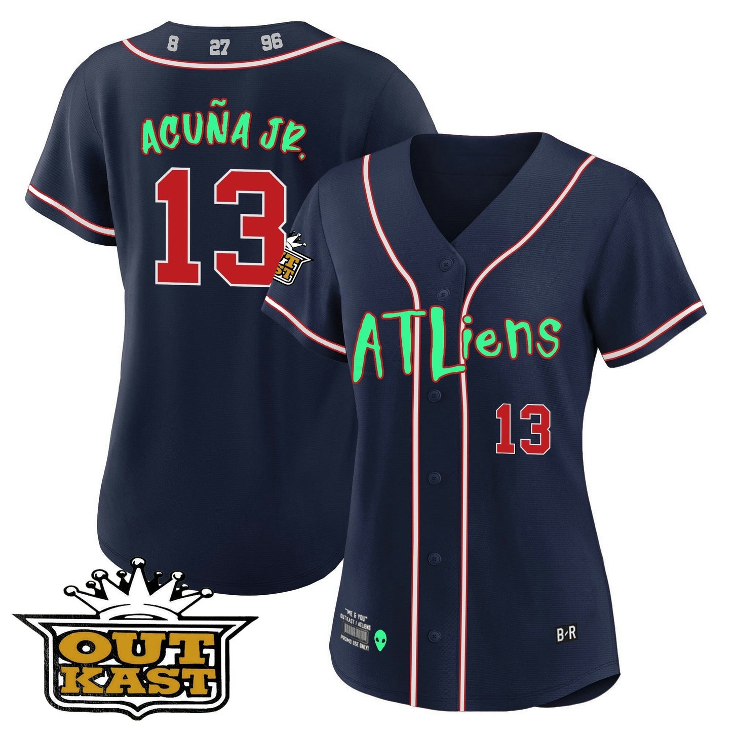 Camisa MLB Women’s Atlanta Atliens Jersey – Galaxy Version – Stitched