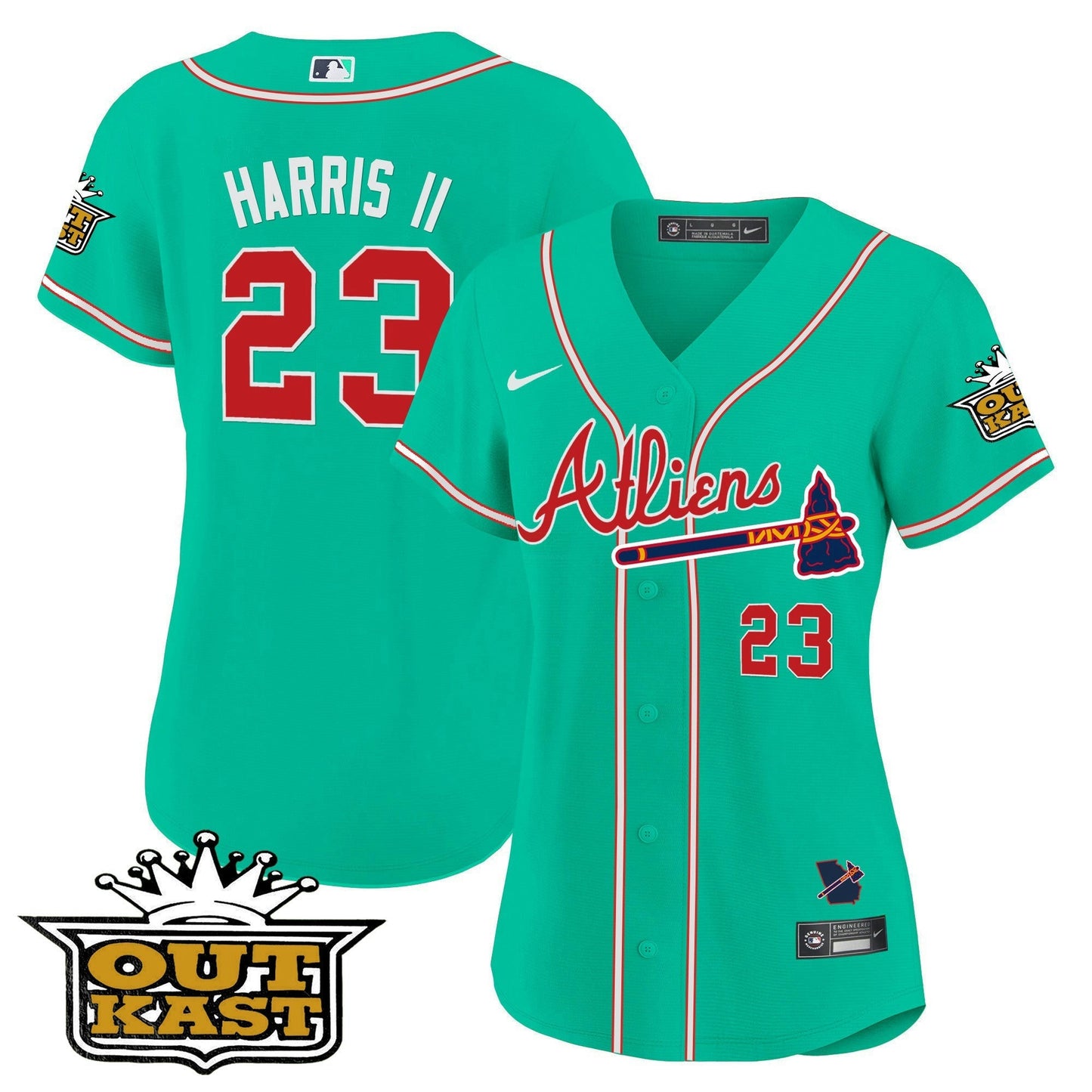 Camisa MLB Women’s Atlanta Atliens Jersey – Galaxy Version – Stitched
