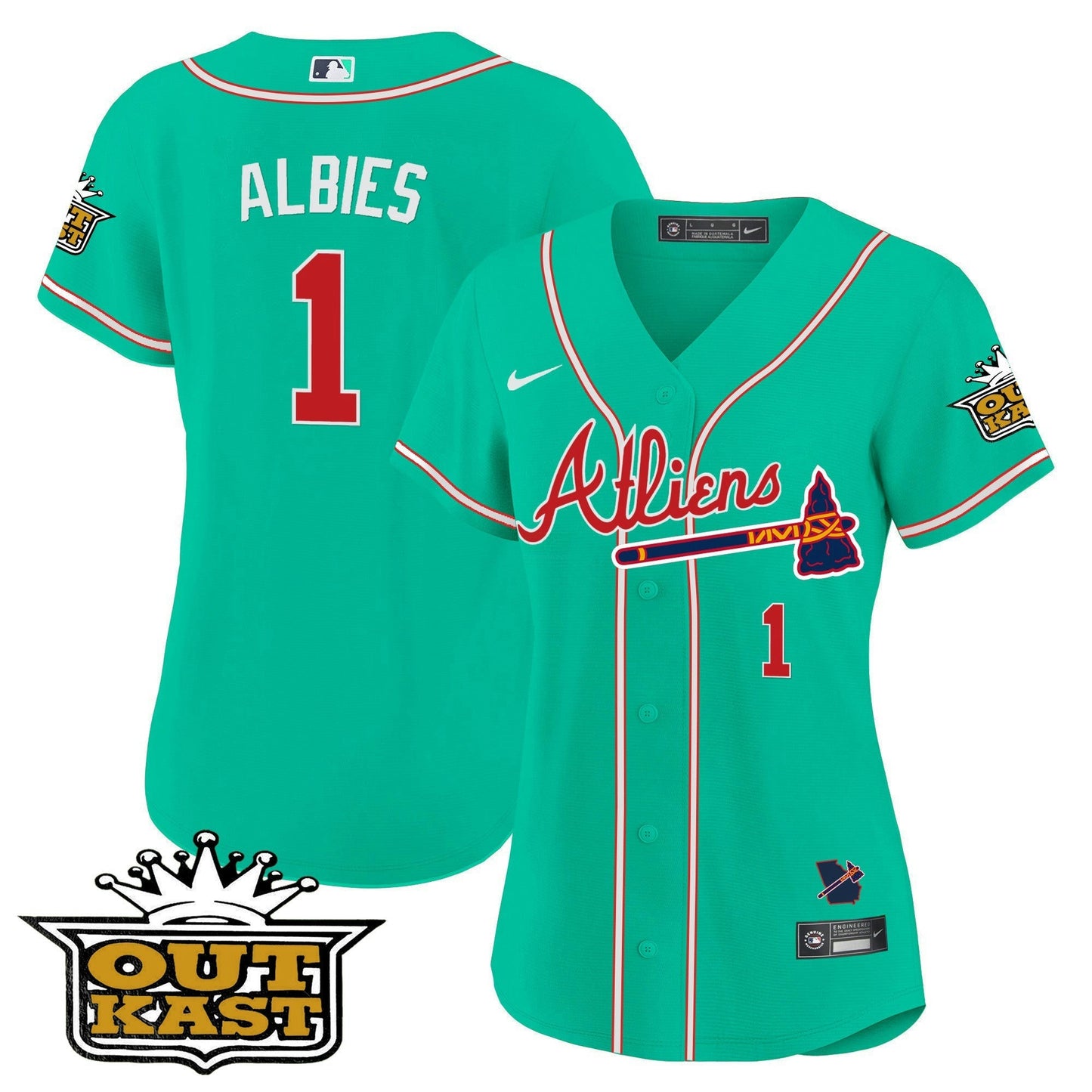 Camisa MLB Women’s Atlanta Atliens Jersey – Galaxy Version – Stitched