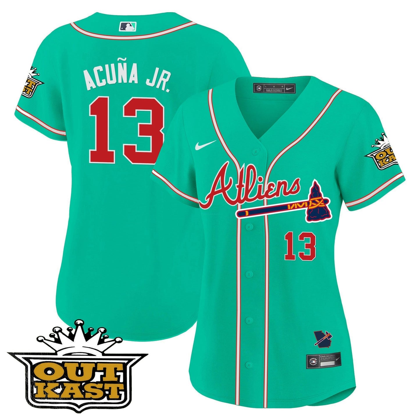 Camisa MLB Women’s Atlanta Atliens Jersey – Galaxy Version – Stitched