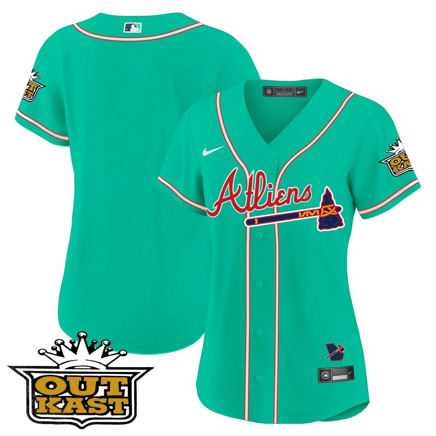 Camisa MLB Women’s Atlanta Atliens Jersey – Galaxy Version – Stitched