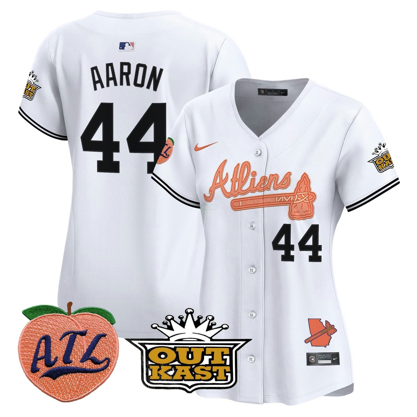 Camisa MLB Women’s Atlanta Atliens & Peach Vapor Premier Limited Jersey