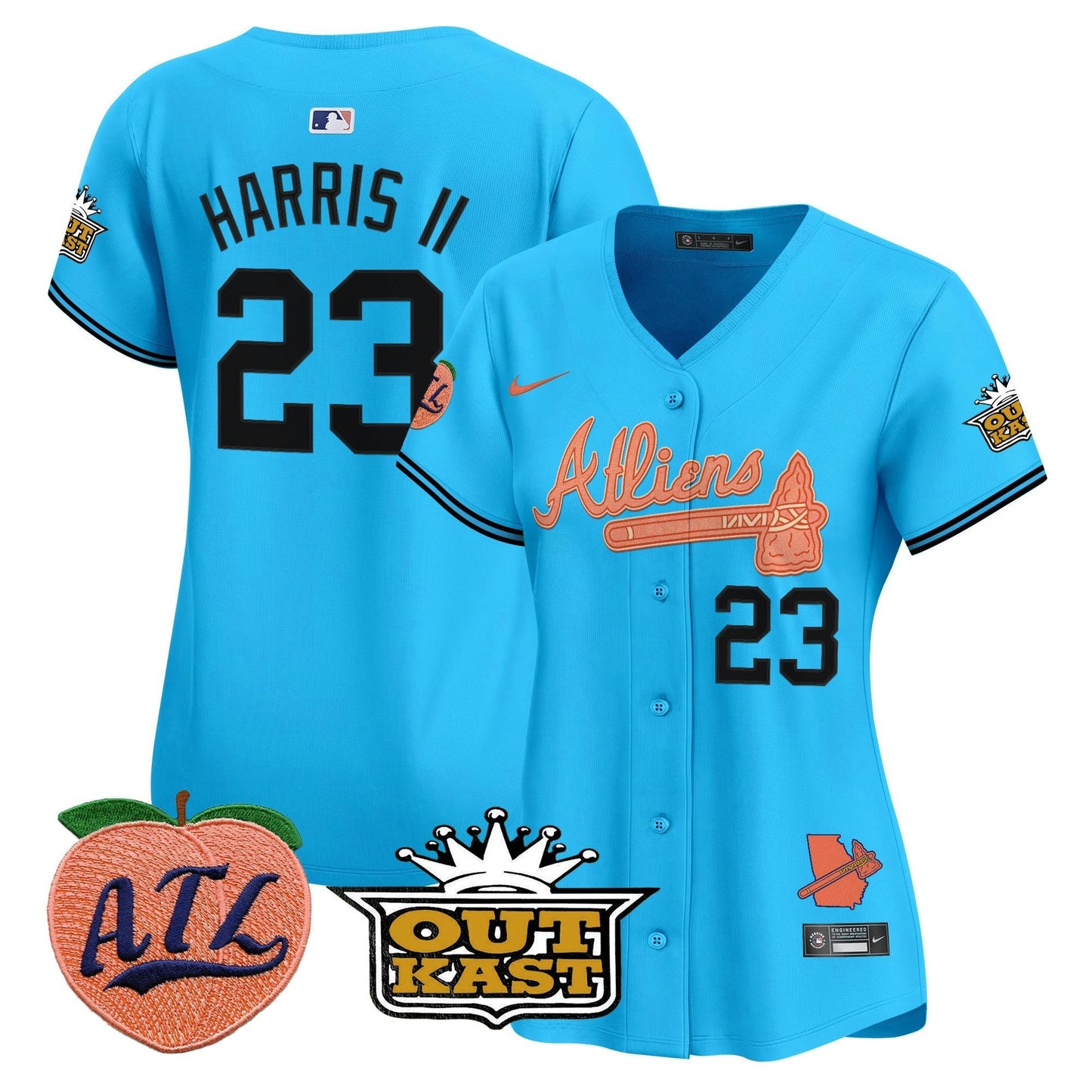 Camisa MLB Women’s Atlanta Atliens & Peach Vapor Premier Limited Jersey