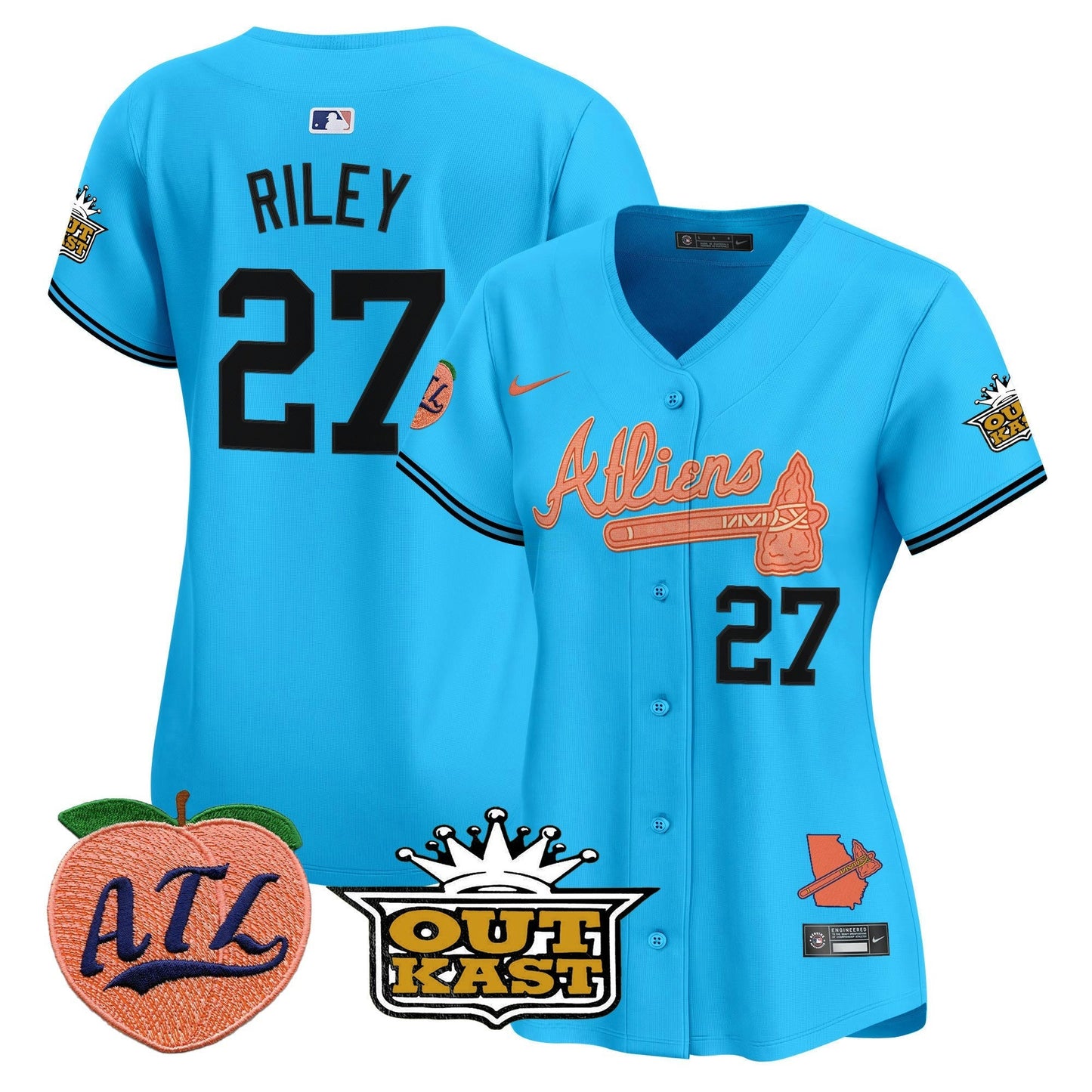 Camisa MLB Women’s Atlanta Atliens & Peach Vapor Premier Limited Jersey