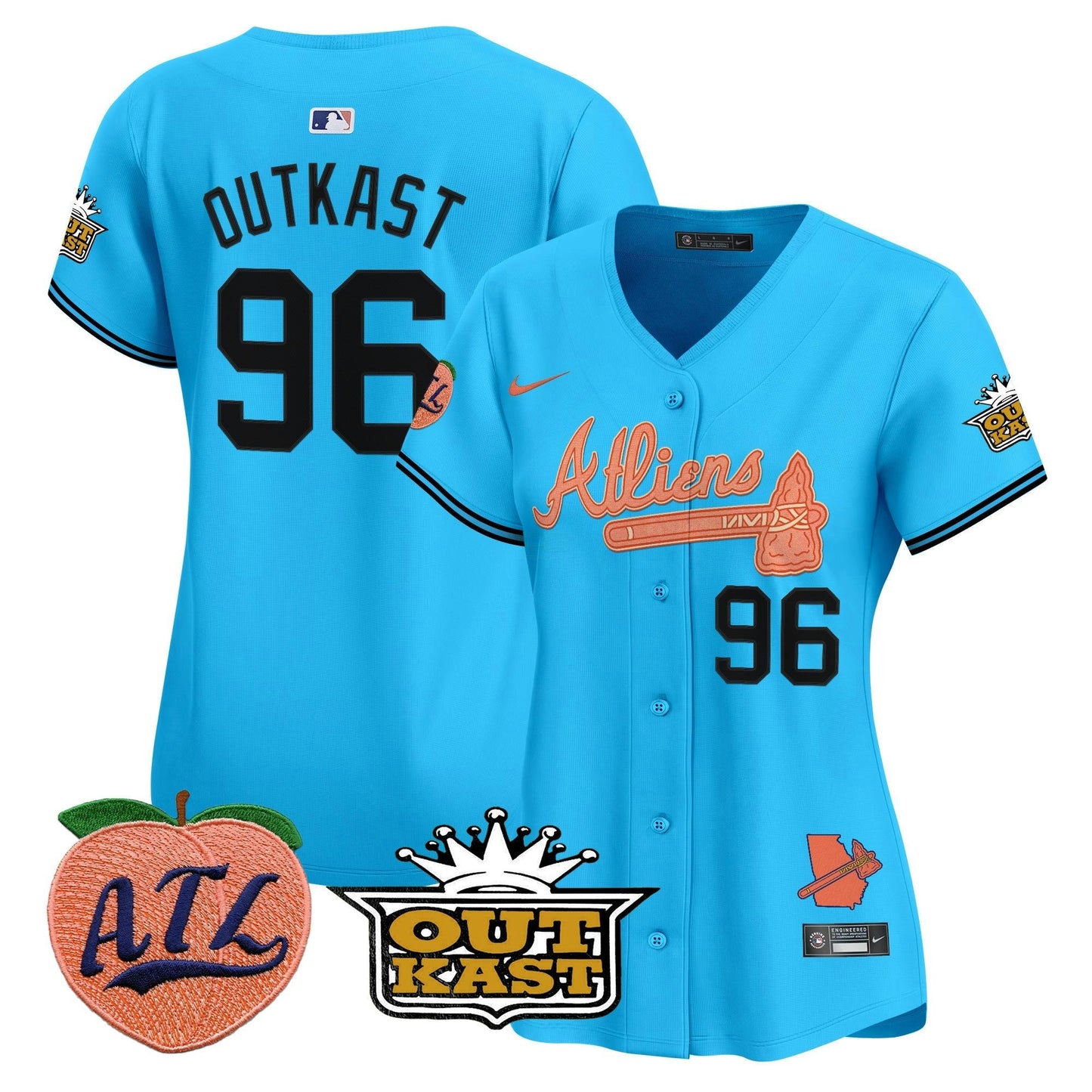 Camisa MLB Women’s Atlanta Atliens & Peach Vapor Premier Limited Jersey