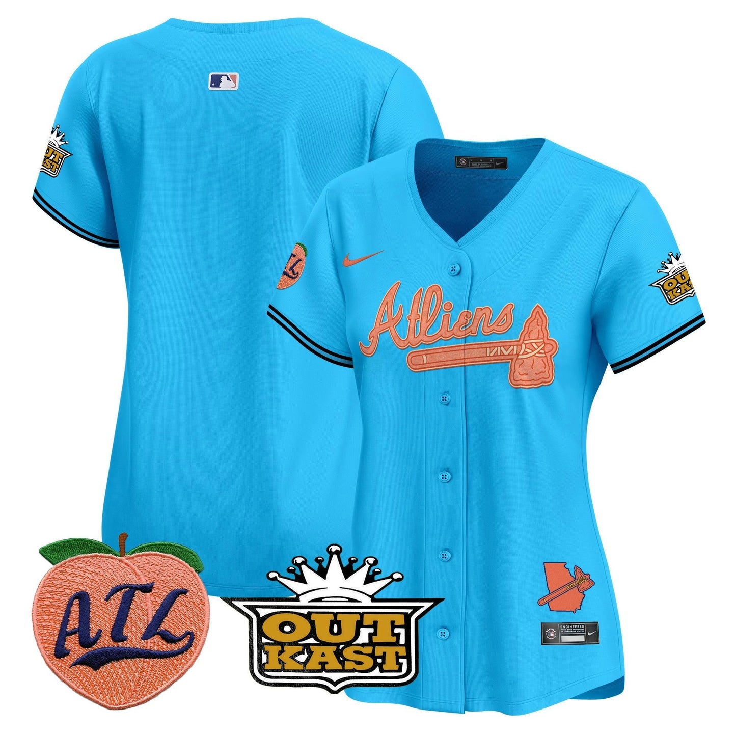 Camisa MLB Women’s Atlanta Atliens & Peach Vapor Premier Limited Jersey