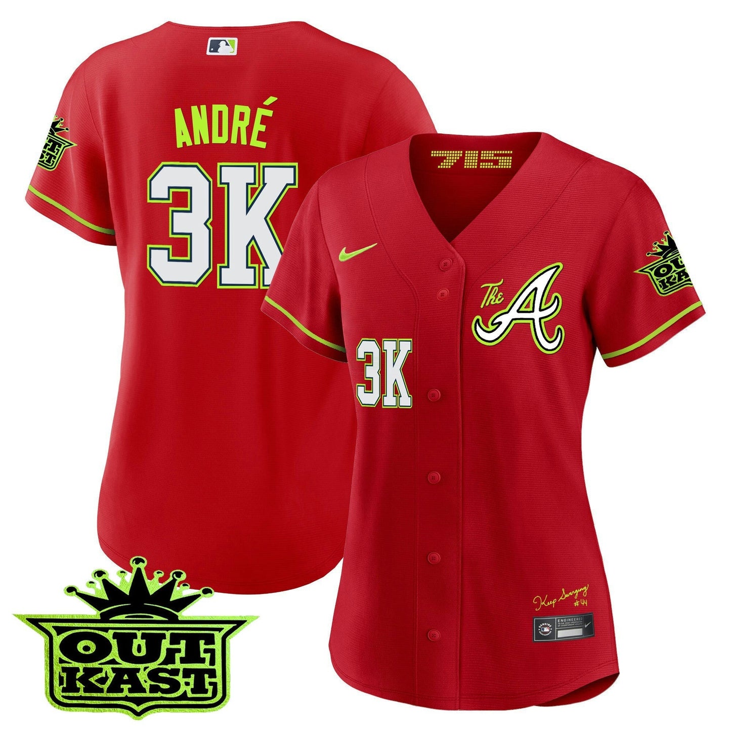 Camisa MLB Women’s Atlanta Atliens The A Jersey