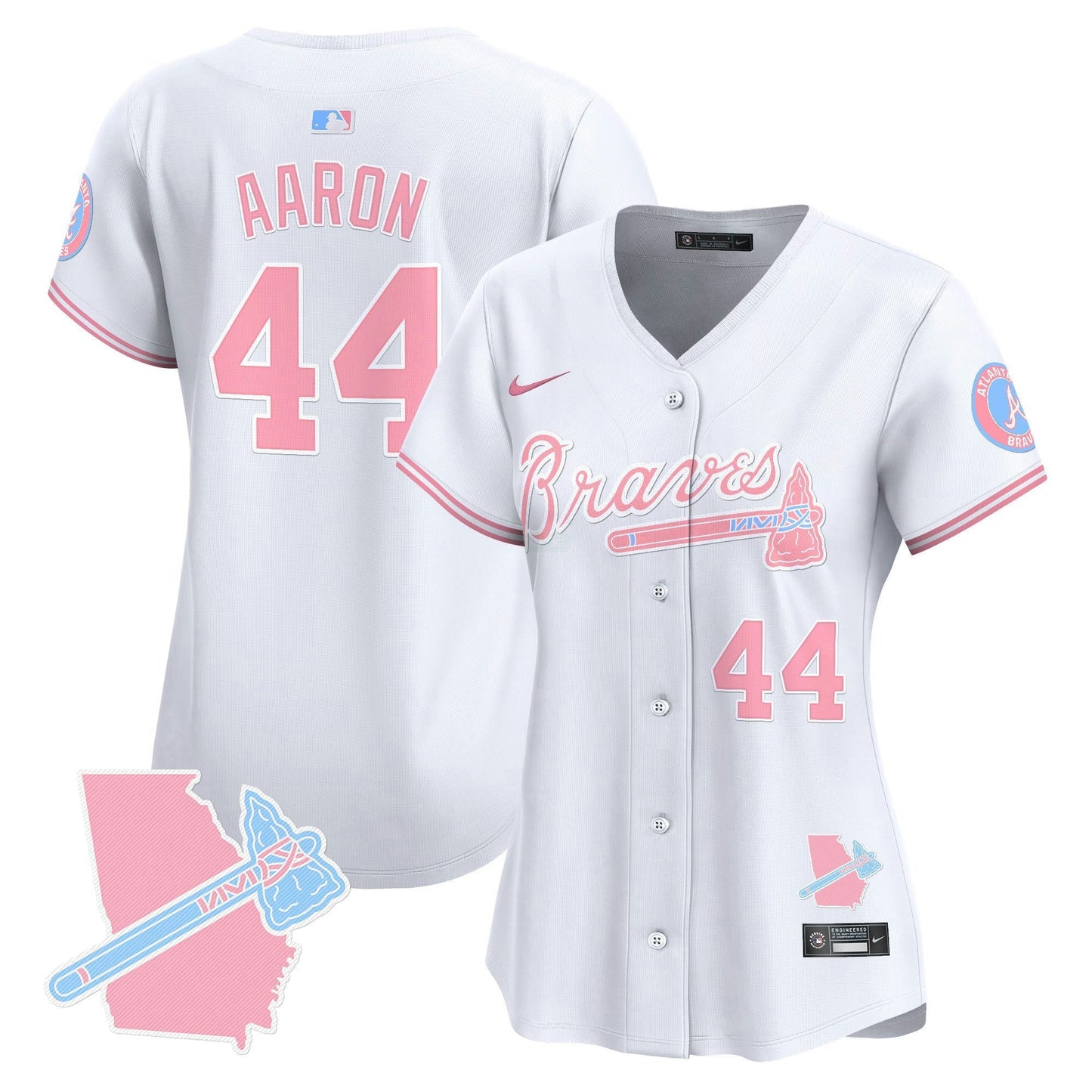 Camisa MLB Women’s Atlanta Bubblegum Pink Vapor Premier Limited Jersey