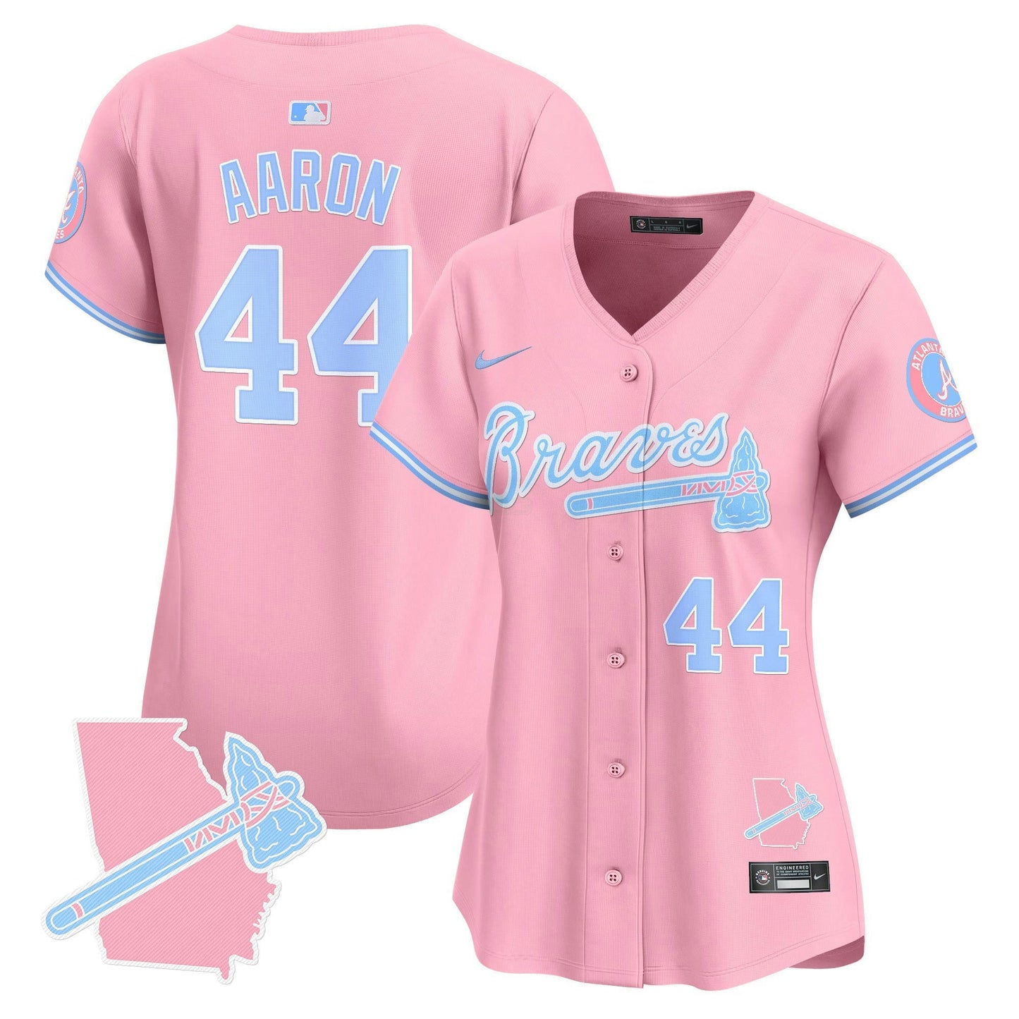 Camisa MLB Women’s Atlanta Bubblegum Pink Vapor Premier Limited Jersey