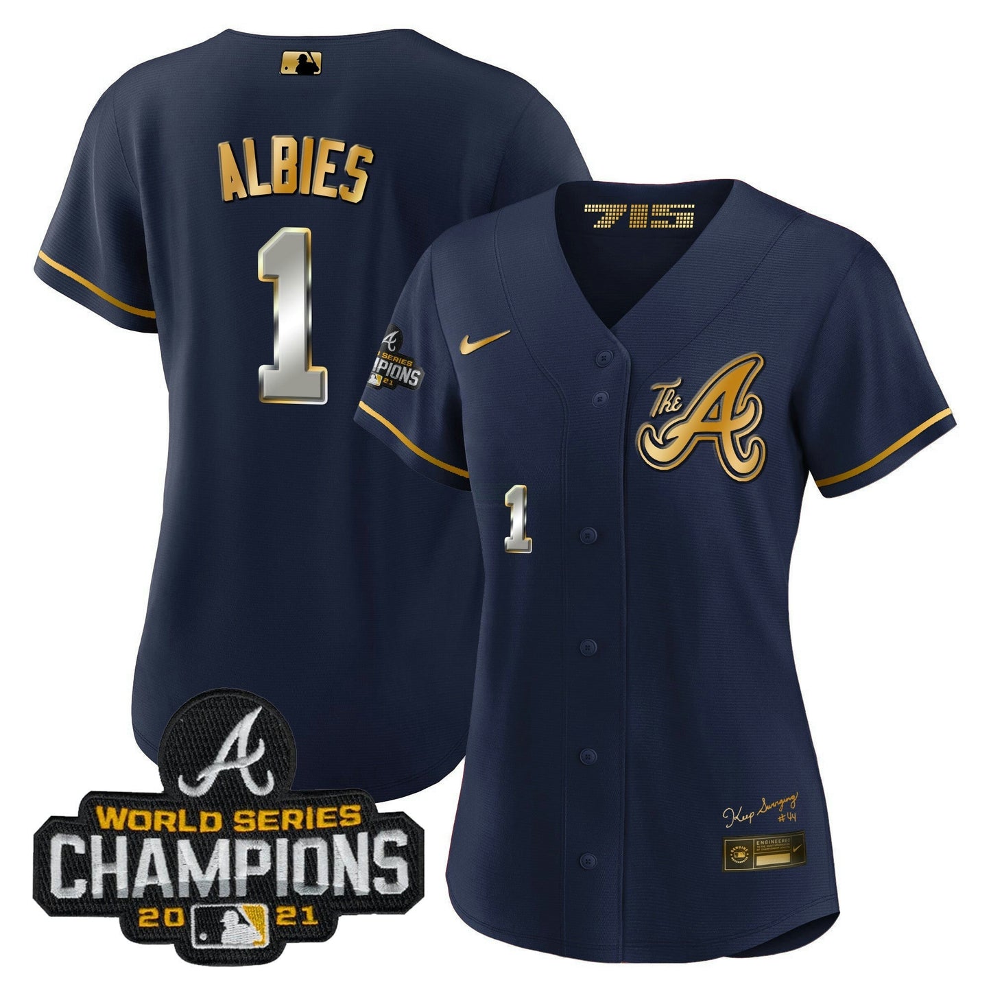 Camisa MLB Women’s Atlanta Champions City Connect Dourada Jersey