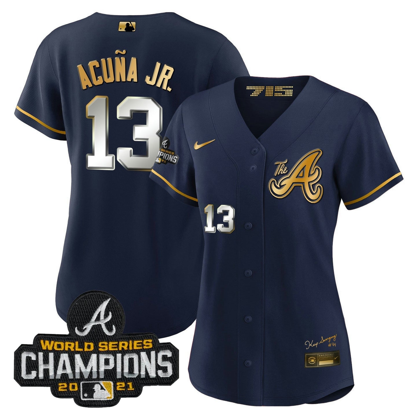 Camisa MLB Women’s Atlanta Champions City Connect Dourada Jersey