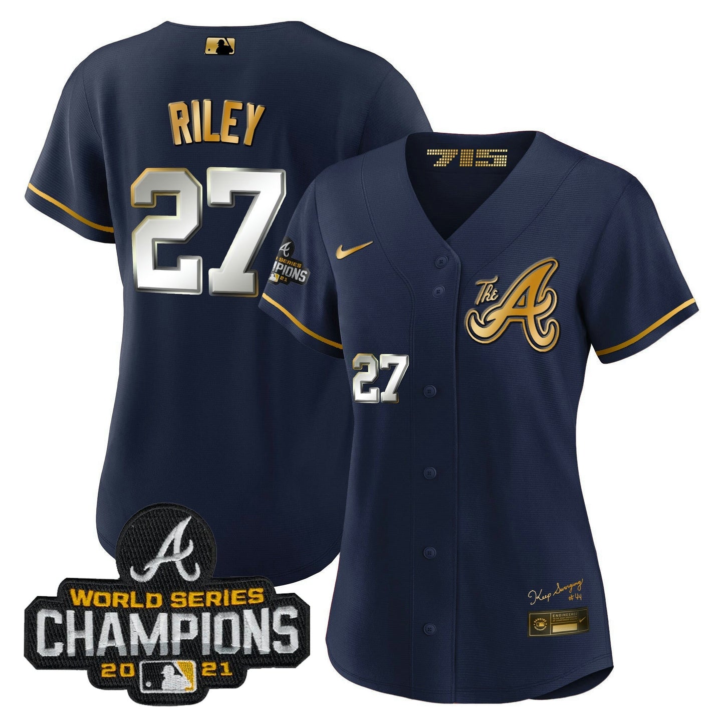 Camisa MLB Women’s Atlanta Champions City Connect Dourada Jersey