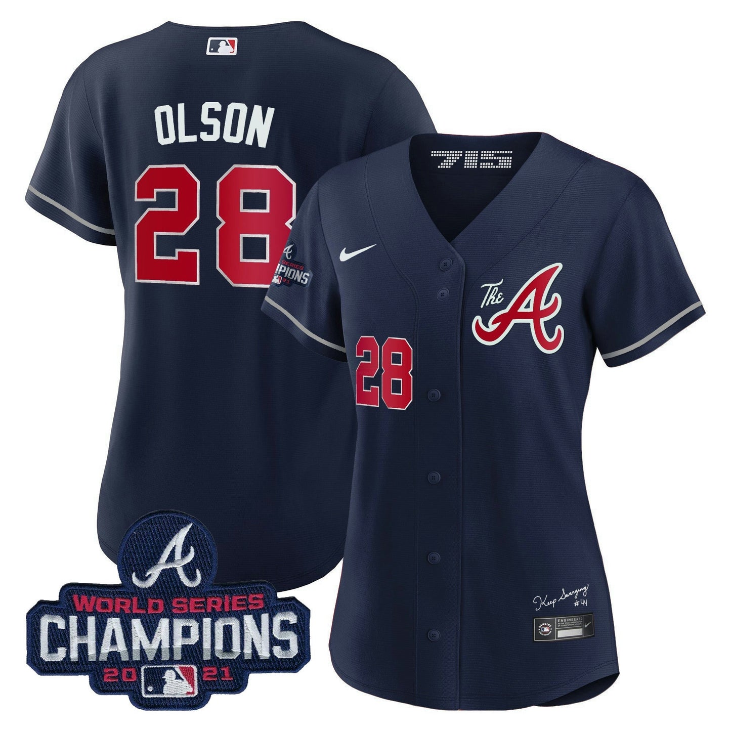 Camisa MLB Women’s Atlanta Champions City Connect Dourada Jersey
