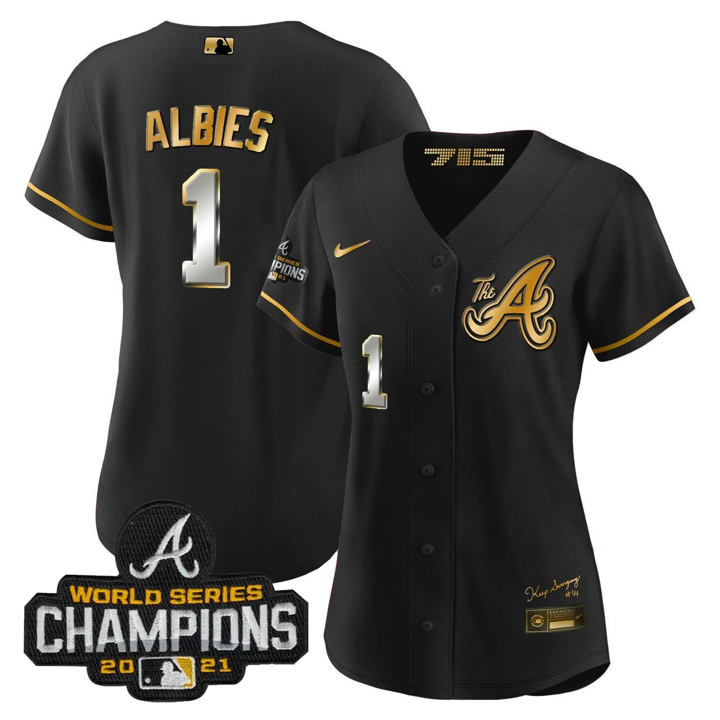 Camisa MLB Women’s Atlanta Champions City Connect Dourada Jersey