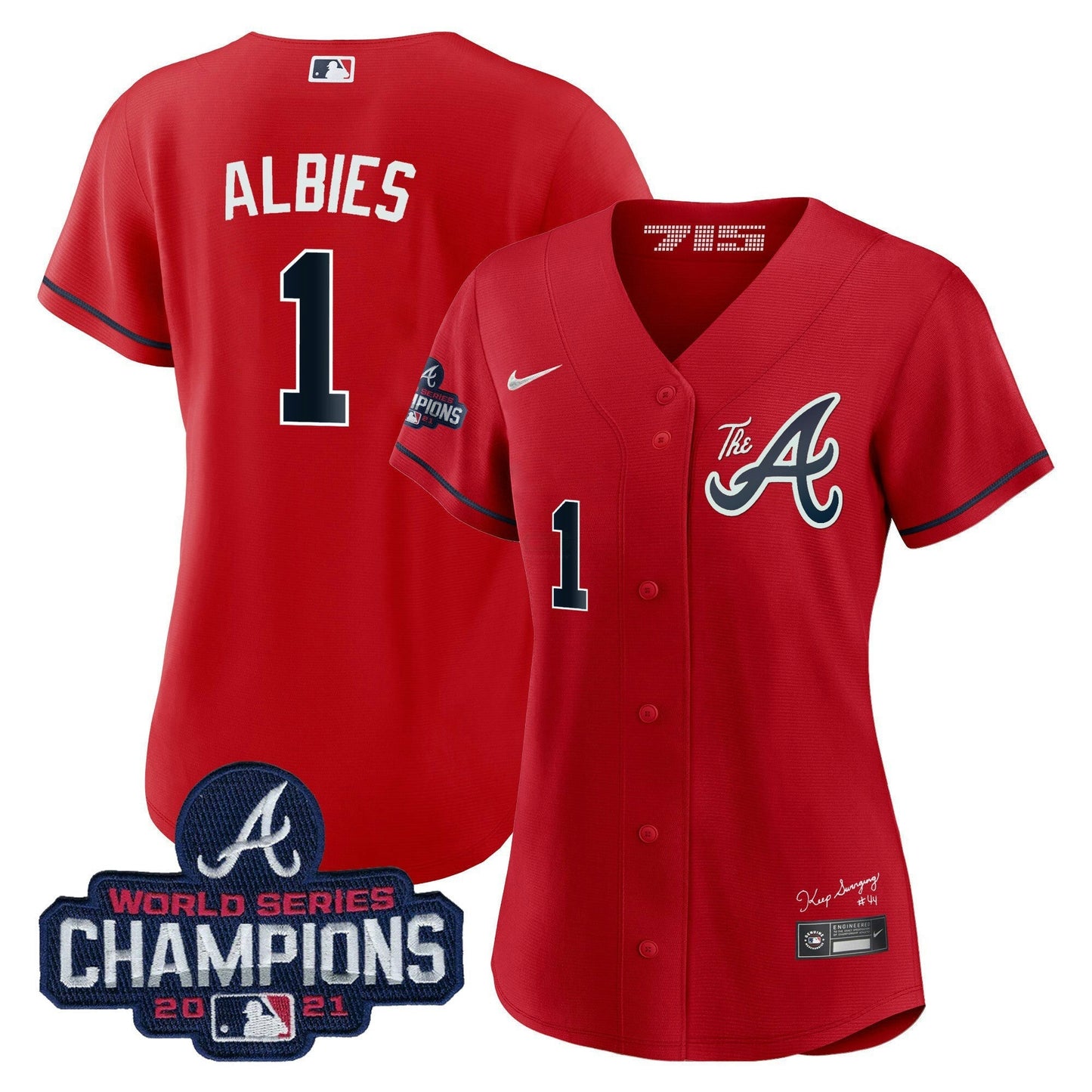 Camisa MLB Women’s Atlanta Champions City Connect Dourada Jersey