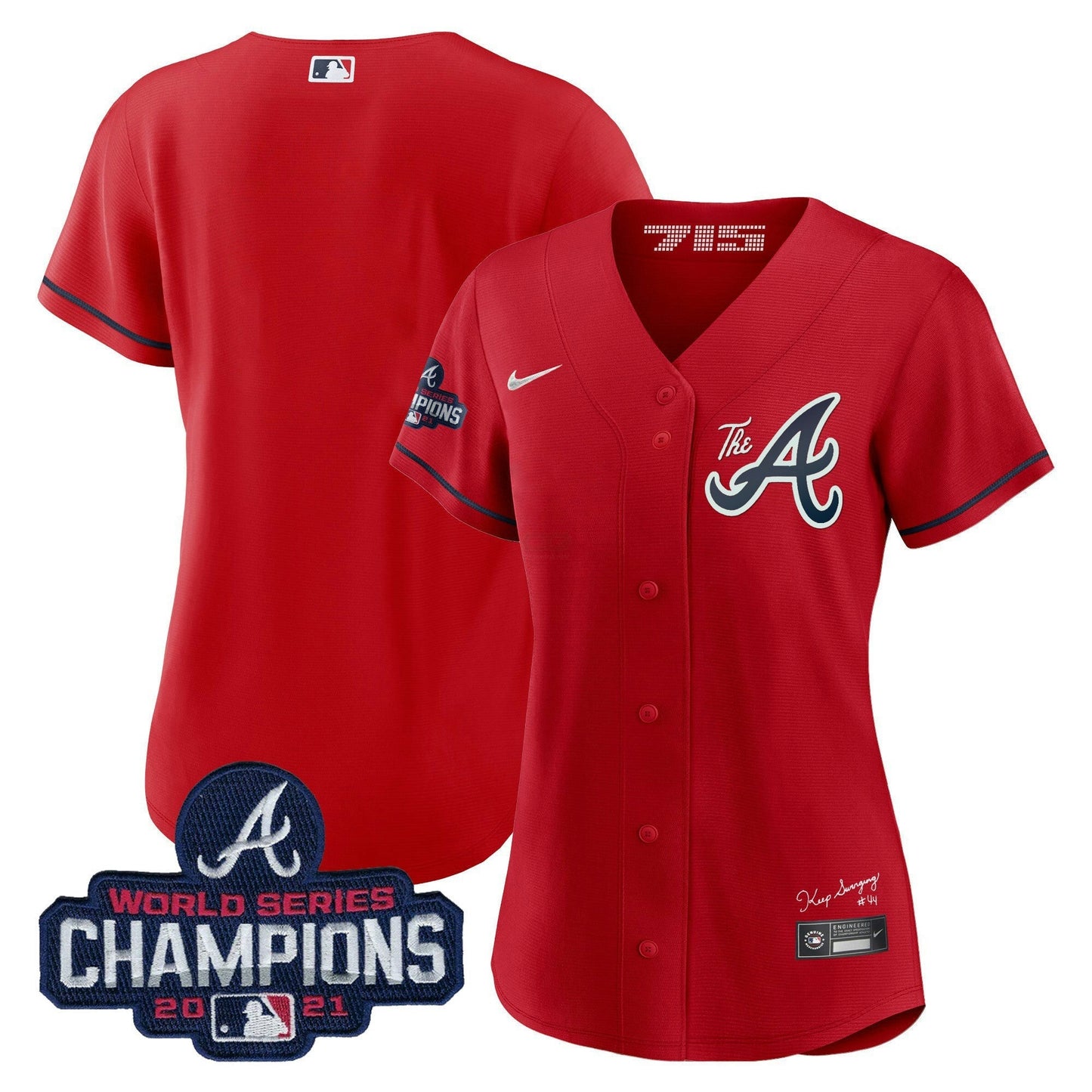 Camisa MLB Women’s Atlanta Champions City Connect Dourada Jersey