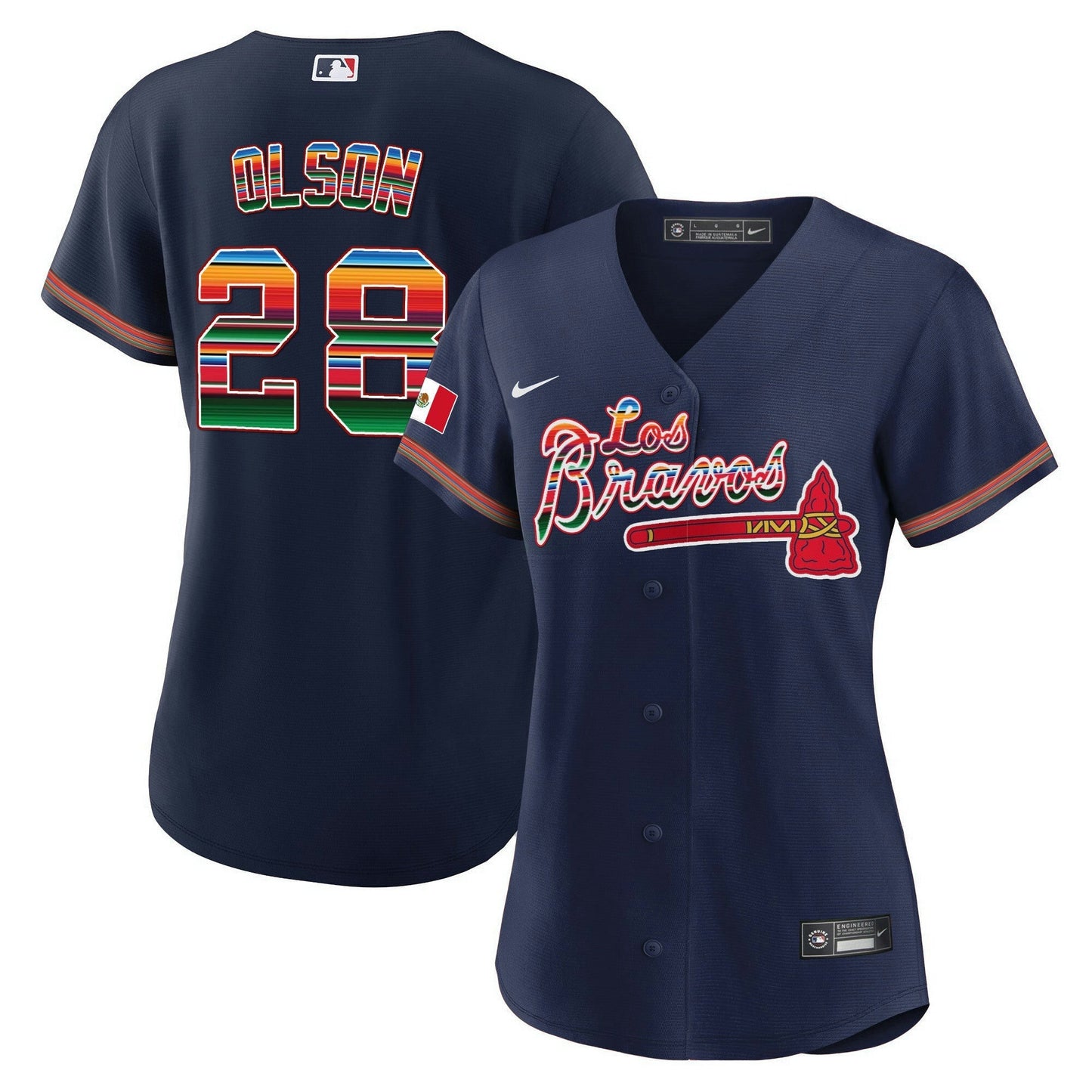 Camisa MLB Women’s Atlanta Los Bravos Mexico Jersey