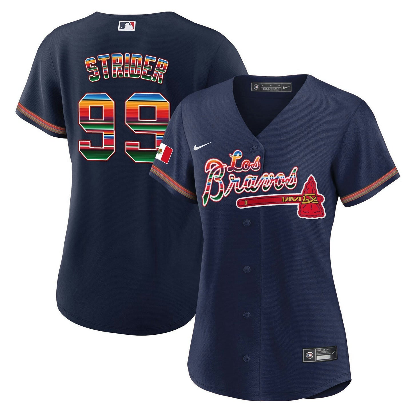 Camisa MLB Women’s Atlanta Los Bravos Mexico Jersey