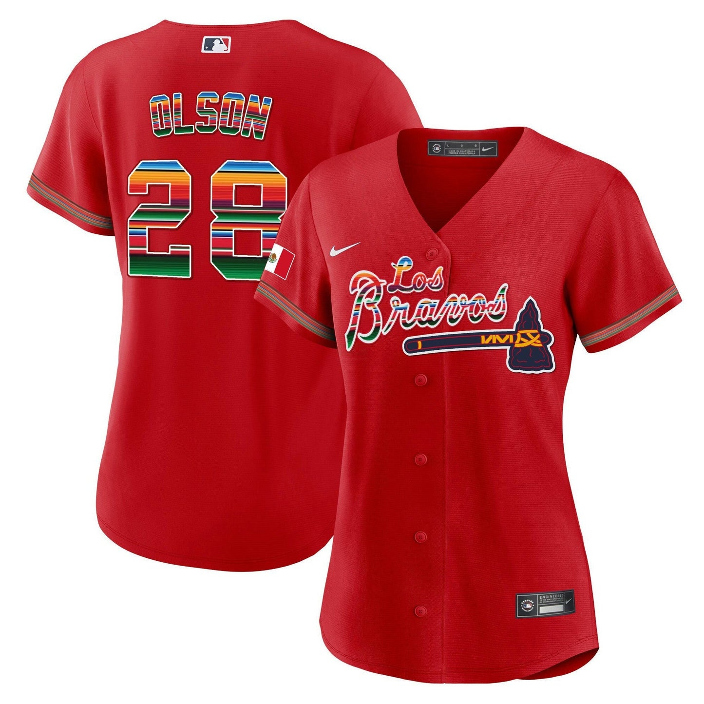 Camisa MLB Women’s Atlanta Los Bravos Mexico Jersey